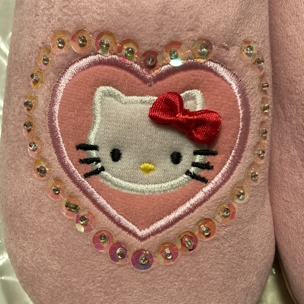 *PRICE DROP*GIRLS HELLO KITTY PLUSH Faux Suede Pink SLIPPERS Sz 4-5 NWOT/NIB